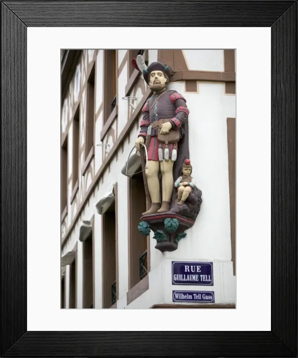 Framed Print : William Tell Statue, Mulhouse, Alsace, France Framed Print : William Tell Statue, Mulhouse, Alsace, France