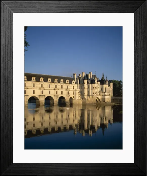 Framed Print : Chenonceau Castle & Cher River, Chenonceau, Loire Valley, France Framed Print : Chenonceau Castle & Cher River, Chenonceau, Loire Valley, France
