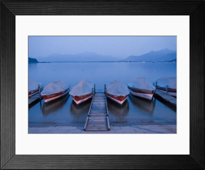 Framed Print : Boats and lake, Chiemsee, Bavaria, Germany Framed Print : Boats and lake, Chiemsee, Bavaria, Germany