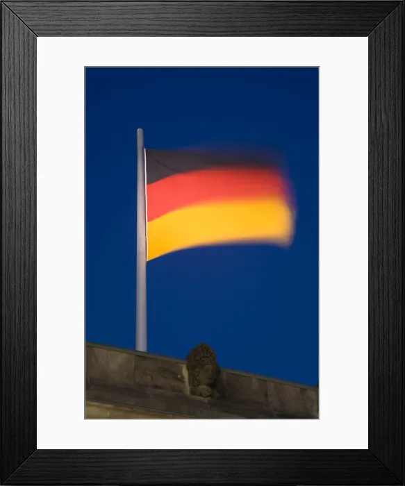 Framed Print : German flag, Reichstag, Berlin, Germany Framed Print : German flag, Reichstag, Berlin, Germany