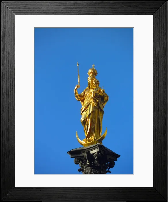 Framed Print : Mariensaule, Marienplatz, Munich, Bavaria, Germany Framed Print : Mariensaule, Marienplatz, Munich, Bavaria, Germany