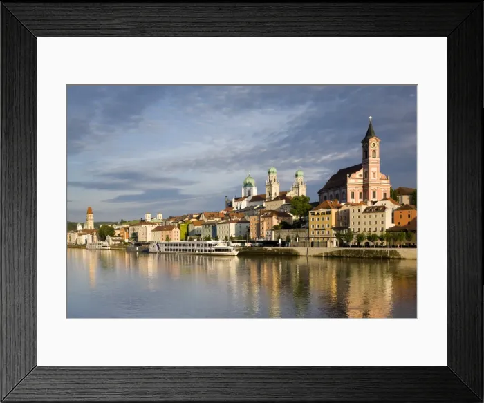 Framed Print : Germany, Bayern / Bavaria, Passau, Danube River, St Framed Print : Germany, Bayern / Bavaria, Passau, Danube River, St