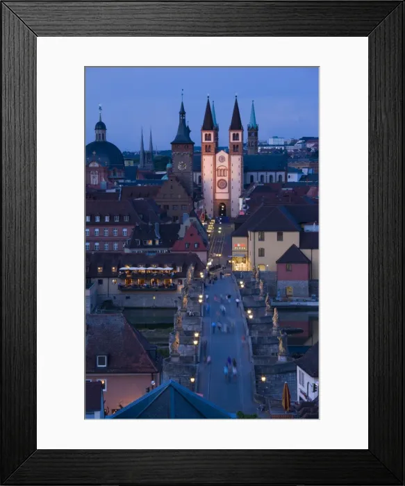 Framed Print : Germany, Bayern / Bavaria, Wurzburg, Old Main River Bridge Framed Print : Germany, Bayern / Bavaria, Wurzburg, Old Main River Bridge