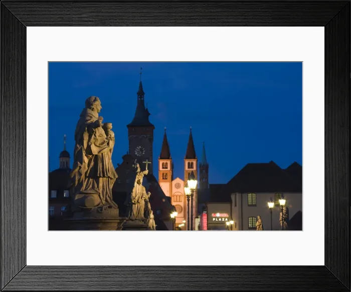 Framed Print : Germany, Bayern / Bavaria, Wurzburg, Old Main River Bridge Framed Print : Germany, Bayern / Bavaria, Wurzburg, Old Main River Bridge