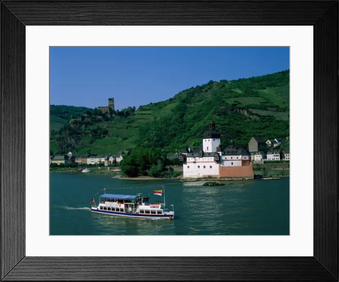 Framed Print : Pfalz Castle & Rhine River, Kaub, Rhineland / Rhine Valley, Germany Framed Print : Pfalz Castle & Rhine River, Kaub, Rhineland / Rhine Valley, Germany