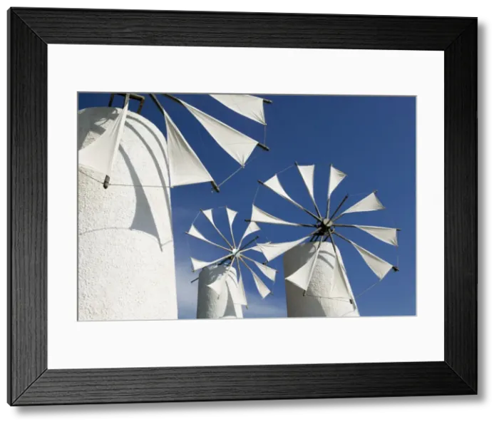 Framed Print : Traditional Cretan Windmills