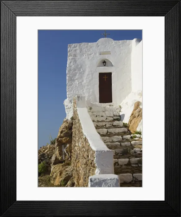 Framed Print : St. Ilias Hill and Church, Hora, Patmos, Greece Framed Print : St. Ilias Hill and Church, Hora, Patmos, Greece