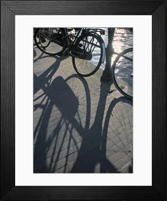 Framed Print : Shadow of Bikes Framed Print : Shadow of Bikes