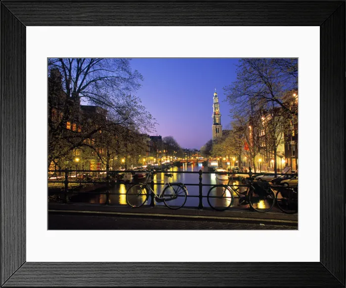 Framed Print : Prinsengracht & Wsterkerk, Amsterdam, Holland Framed Print : Prinsengracht & Wsterkerk, Amsterdam, Holland