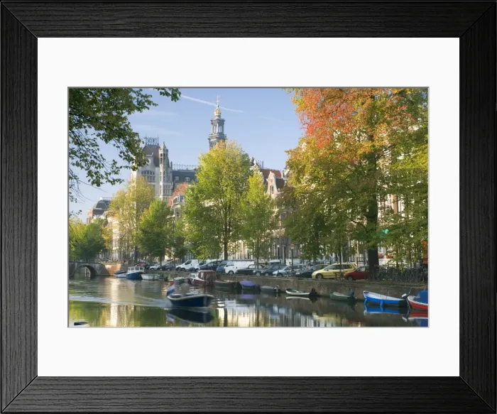 Framed Print : Canal in Amsterdam Framed Print : Canal in Amsterdam