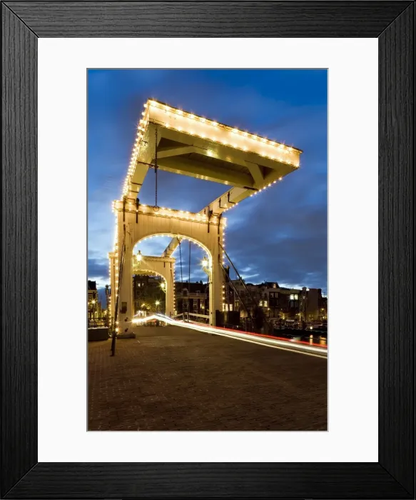 Framed Print : Holland, Amsterdam, Magere Brug (Skinny Bridge) Framed Print : Holland, Amsterdam, Magere Brug (Skinny Bridge)