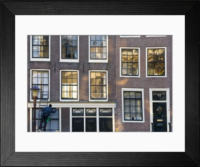 Framed Print : Canalside houses, Amsterdam, Holland Framed Print : Canalside houses, Amsterdam, Holland