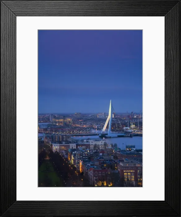 Framed Print : Rotterdam & Erasmus Bridge from Euromast tower, Rotterdam, Holland Framed Print : Rotterdam & Erasmus Bridge from Euromast tower, Rotterdam, Holland