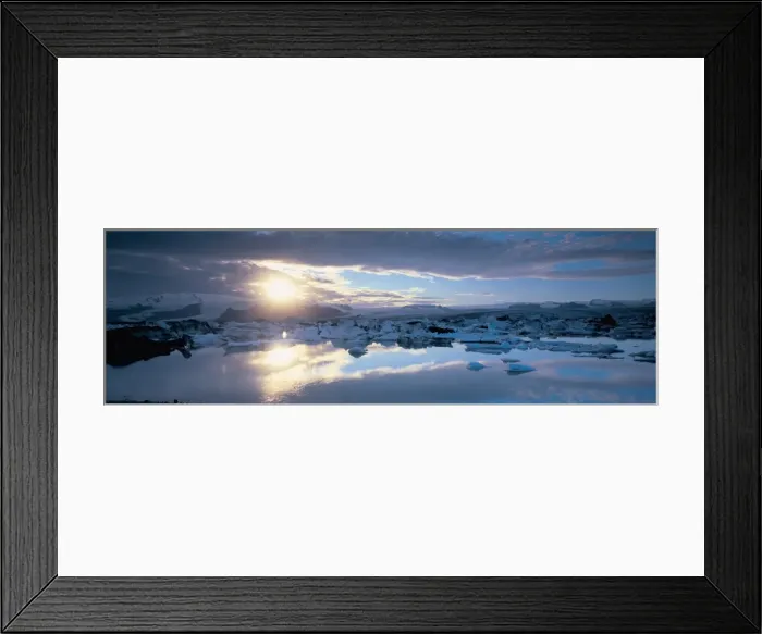 Framed Print : Panorama of Jokulsarlon Glacial Lagoon, Iceland Framed Print : Panorama of Jokulsarlon Glacial Lagoon, Iceland
