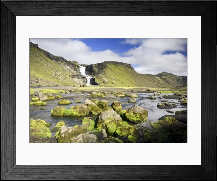 Framed Print : Ofaerufoss Waterfall Framed Print : Ofaerufoss Waterfall