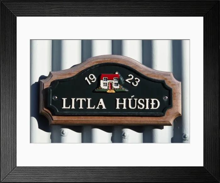 Framed Print : Sign on house Framed Print : Sign on house