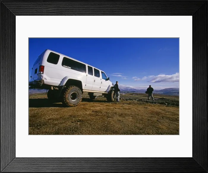 Framed Print : Superjeep safari in mountains near Reykjavik Framed Print : Superjeep safari in mountains near Reykjavik