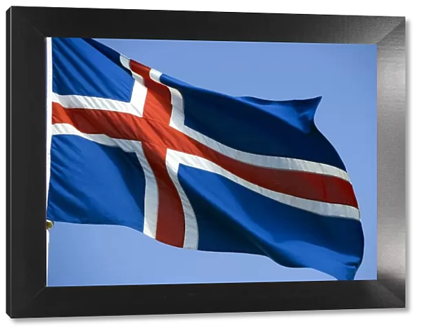 Iceland, the countries distinctive flag show its colours