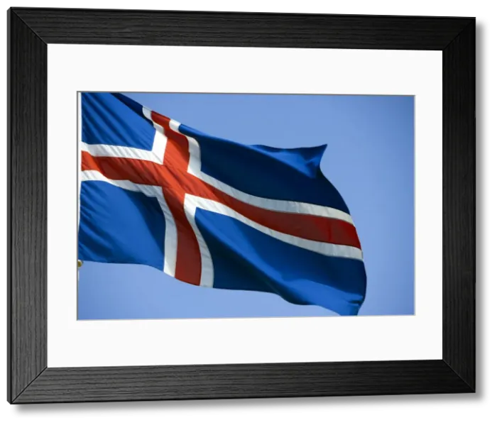 Framed Print : Iceland, the countries distinctive flag show its colours Framed Print : Iceland, the countries distinctive flag show its colours