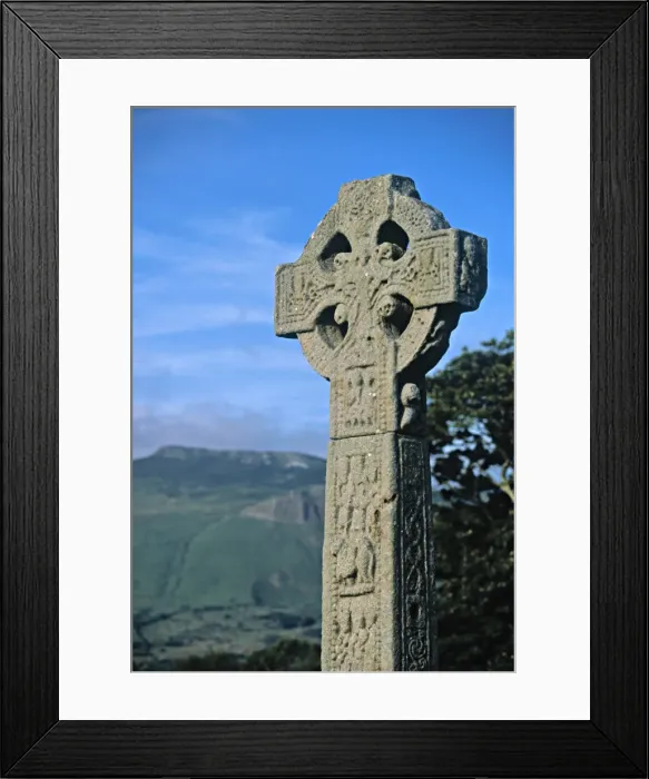 Framed Print : High Cross, Drumcliff Church, Yeats Country, Co Framed Print : High Cross, Drumcliff Church, Yeats Country, Co