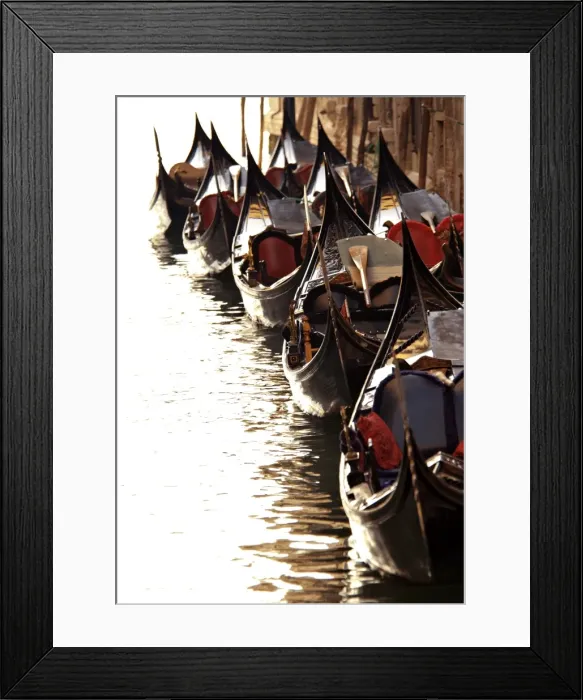 Framed Print : Gondolas, Venice, Italy