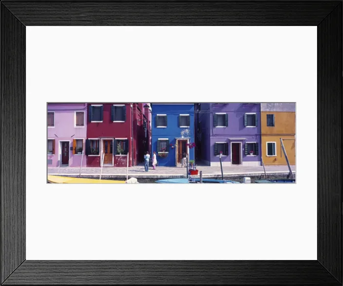 Framed Print : Panorama of Colourful houses Framed Print : Panorama of Colourful houses