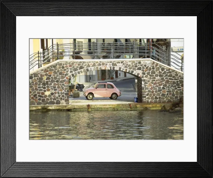 Framed Print : Fiat ciquecento at the old port Framed Print : Fiat ciquecento at the old port