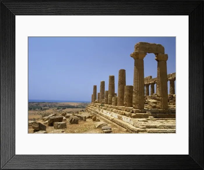 Framed Print : Tempio di Giunone in the Valley of the temples which Framed Print : Tempio di Giunone in the Valley of the temples which