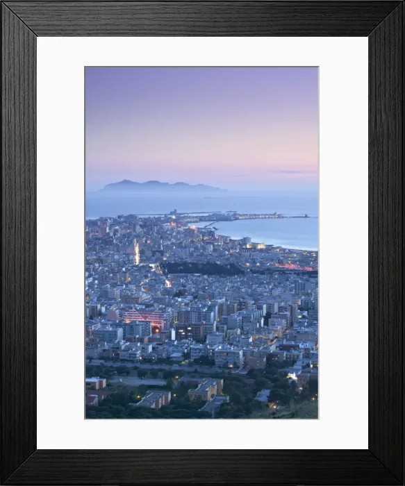Framed Print : View from Erice high Road, Trapani, Sicily, Italy Framed Print : View from Erice high Road, Trapani, Sicily, Italy