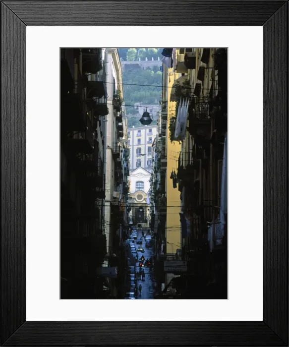 Framed Print : Narrow streets of Naples Framed Print : Narrow streets of Naples