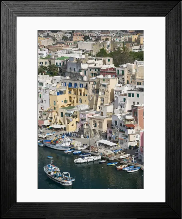 Framed Print : Corricella, Procida, Campania, Italy Framed Print : Corricella, Procida, Campania, Italy