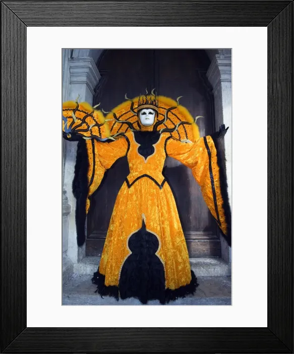 Framed Print : Carnival People in Costumes and Masks