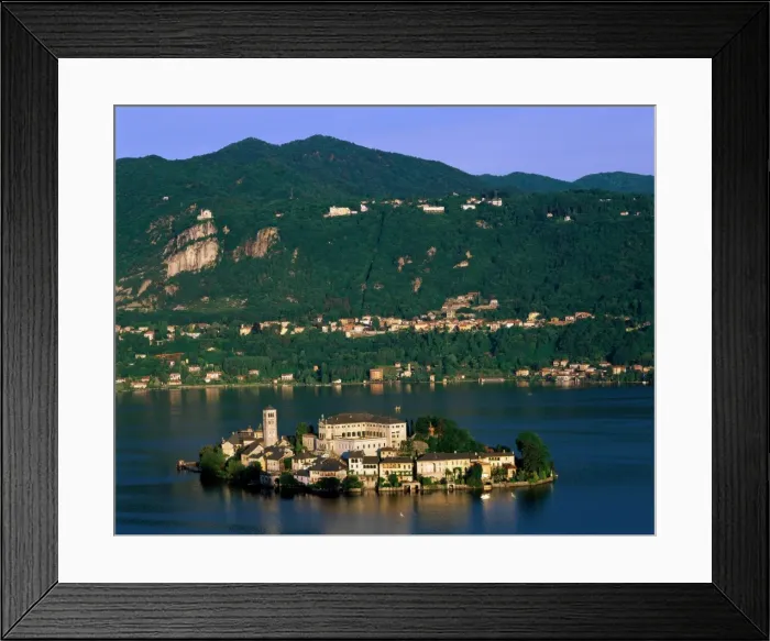 Framed Print : Lake Orta & San Giulio Island Framed Print : Lake Orta & San Giulio Island