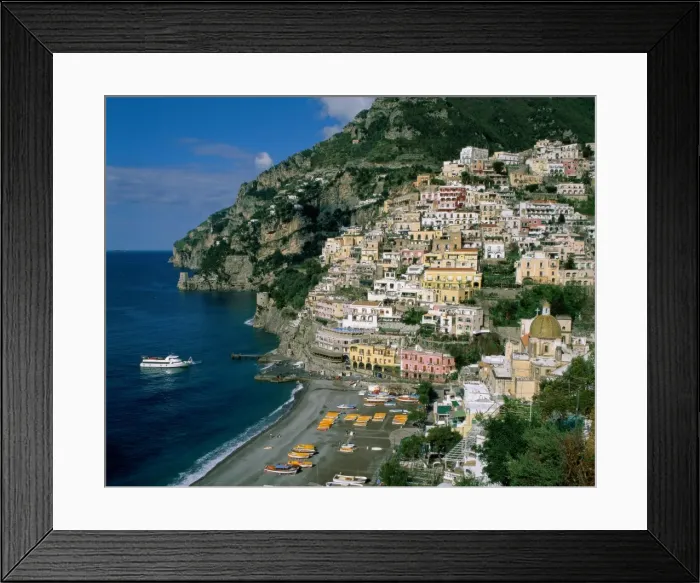 Framed Print : Amalfi Coast (Costiera Amalfitana) / Coastal View & Village Framed Print : Amalfi Coast (Costiera Amalfitana) / Coastal View & Village