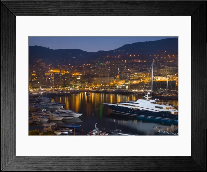 Framed Print : Monaco, Monte Carlo, Harbour Framed Print : Monaco, Monte Carlo, Harbour