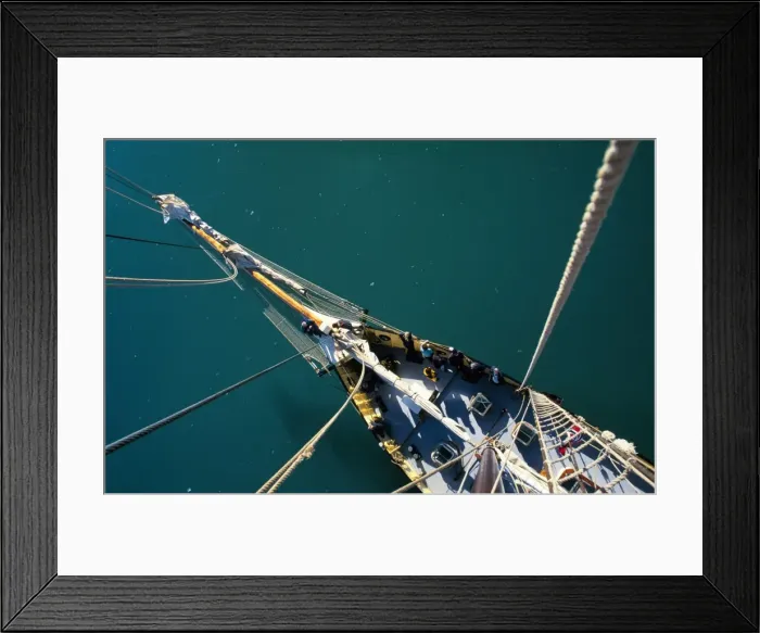 Framed Print : View from the top of the main mast Framed Print : View from the top of the main mast