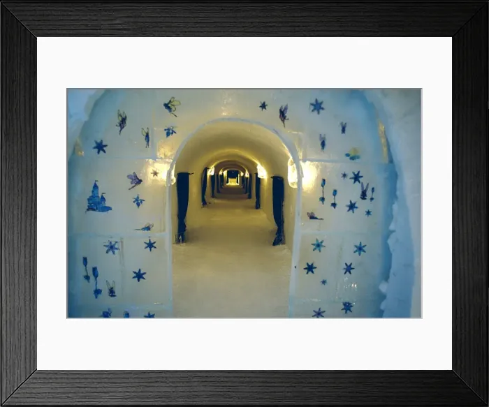 Framed Print : Interior of the Alta Ice Igloo Hotel