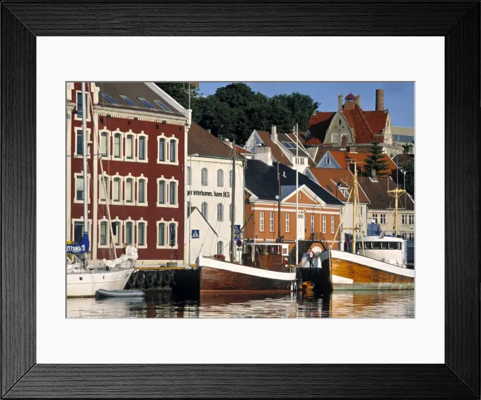 Framed Print : Harbour & Gamle Stavanger, Norway Framed Print : Harbour & Gamle Stavanger, Norway