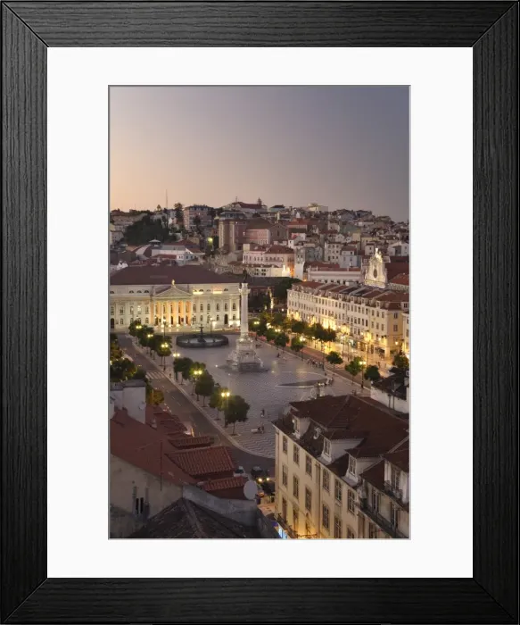 Framed Print : Praca do Pedro IV square (Rossio Square), Lisbon, Portugal Framed Print : Praca do Pedro IV square (Rossio Square), Lisbon, Portugal