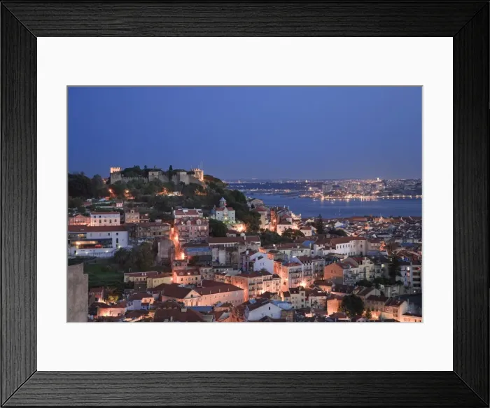 Framed Print : Baixa district and Castelo de Sao Jorge Framed Print : Baixa district and Castelo de Sao Jorge