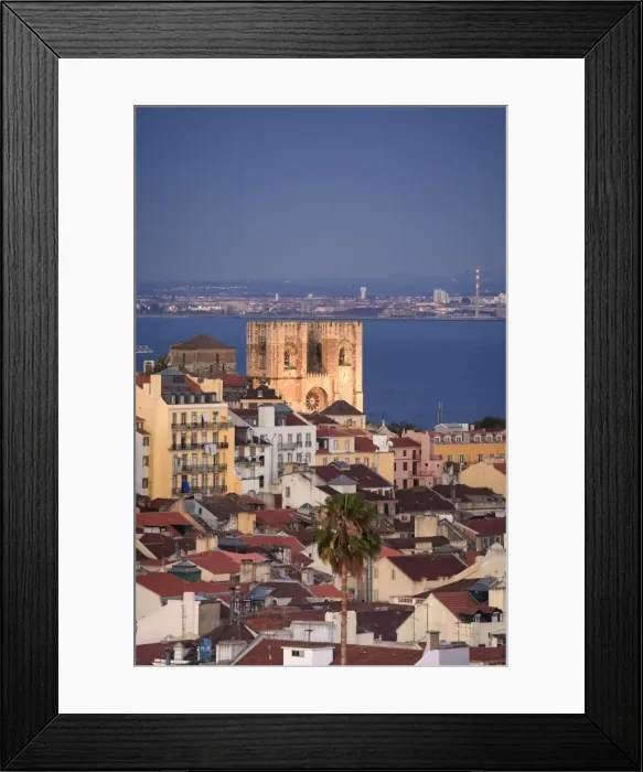 Framed Print : Baixa distric and Se (Cathedral), Lisbon, Portugal Framed Print : Baixa distric and Se (Cathedral), Lisbon, Portugal