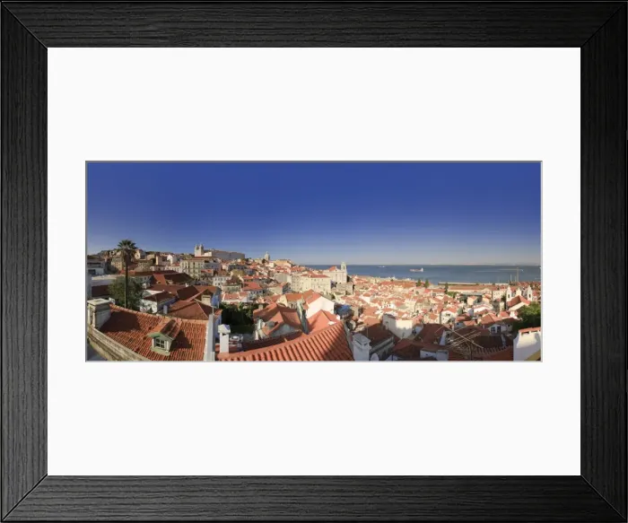 Framed Print : Alfama District and Rio Tejo Framed Print : Alfama District and Rio Tejo