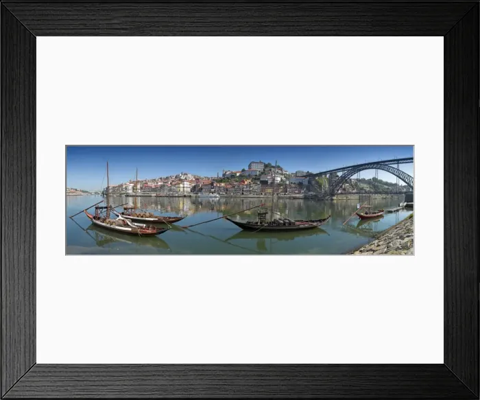 Framed Print : Ponte de Dom Luis I & Port carrying Barcos, Porto, Portugal