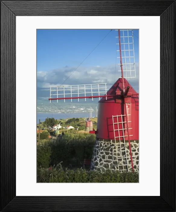 Framed Print : Traditional Windmill, Faial Island, Azores, Portugal Framed Print : Traditional Windmill, Faial Island, Azores, Portugal