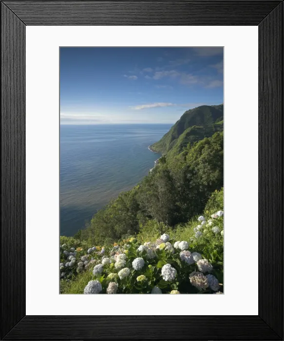 Framed Print : Coastline at Miradouro de Sossego viewpoint Framed Print : Coastline at Miradouro de Sossego viewpoint