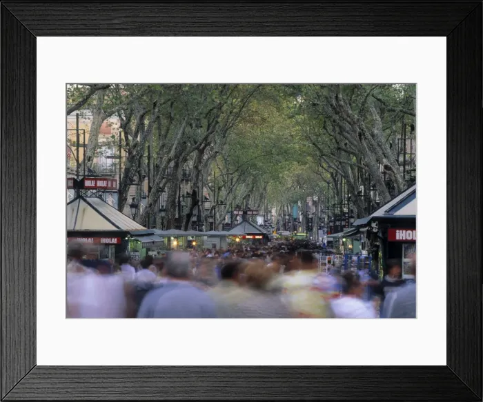 Framed Print : La Rambla, Barcelona Framed Print : La Rambla, Barcelona