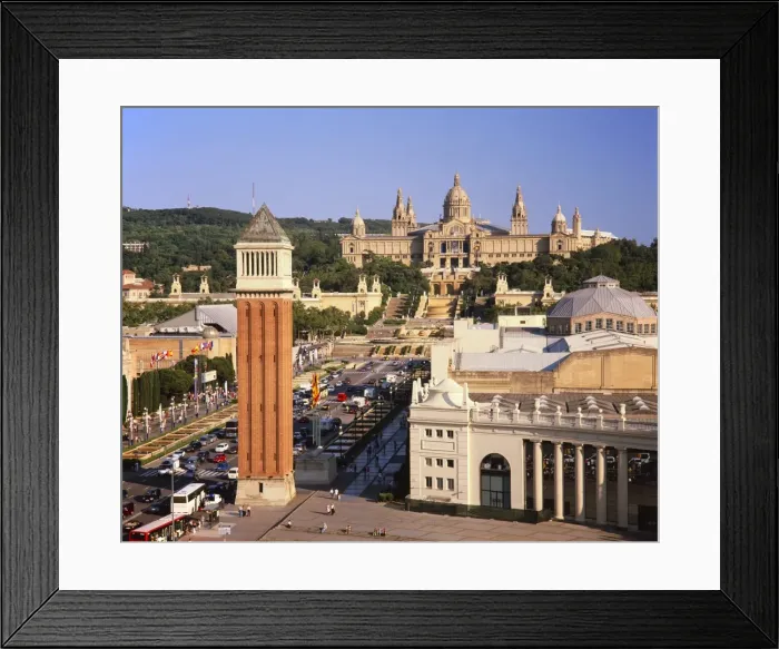 Framed Print : Plaza Espana & National Palace, Barcelona, Catalunya, Spain Framed Print : Plaza Espana & National Palace, Barcelona, Catalunya, Spain
