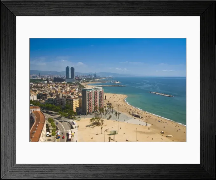 Framed Print : Spain, Barcelona, La barceloneta, Platja de la Barceloneta (Beach) Framed Print : Spain, Barcelona, La barceloneta, Platja de la Barceloneta (Beach)