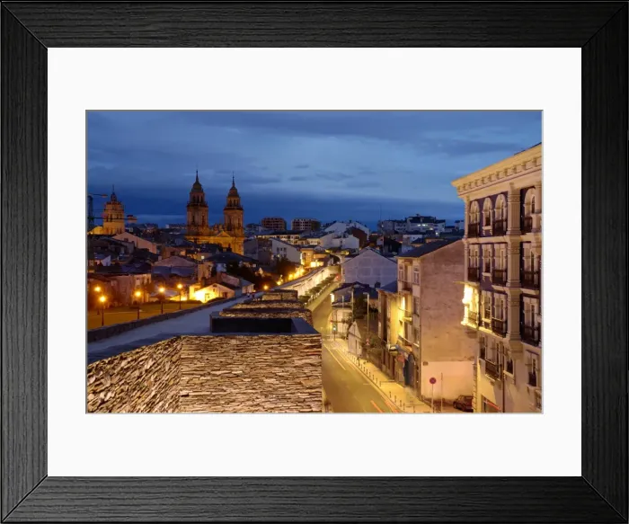 Framed Print : Roman Walls & Cathedral, Lugo, Galicia, Spain