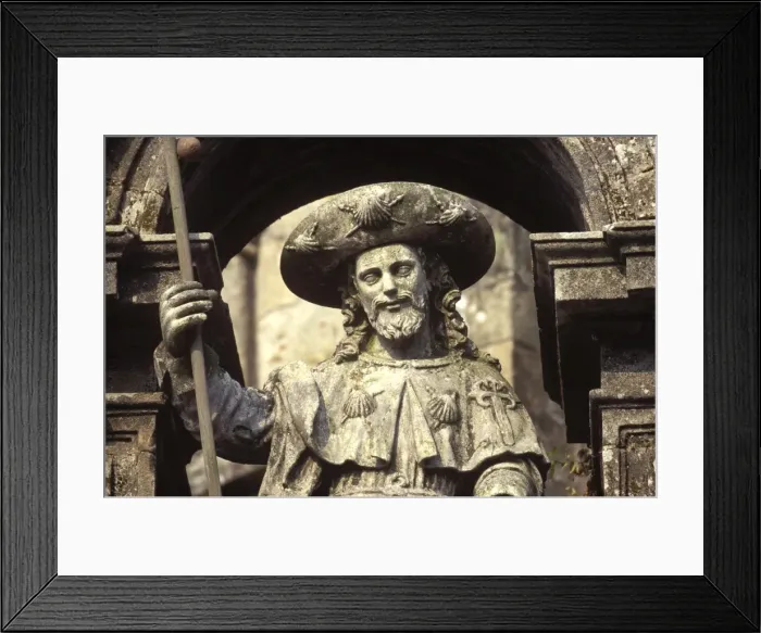Framed Print : Statue of St James at the Cathedral of Santiago in Santiago de Compostela Framed Print : Statue of St James at the Cathedral of Santiago in Santiago de Compostela